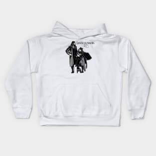 LASZLO AND NADJA BATS BLACK WHITE Kids Hoodie